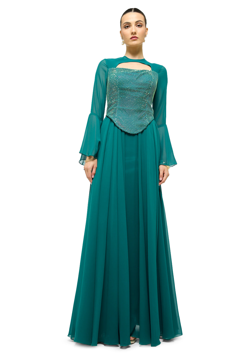 Celestial Drape Maxi Dress