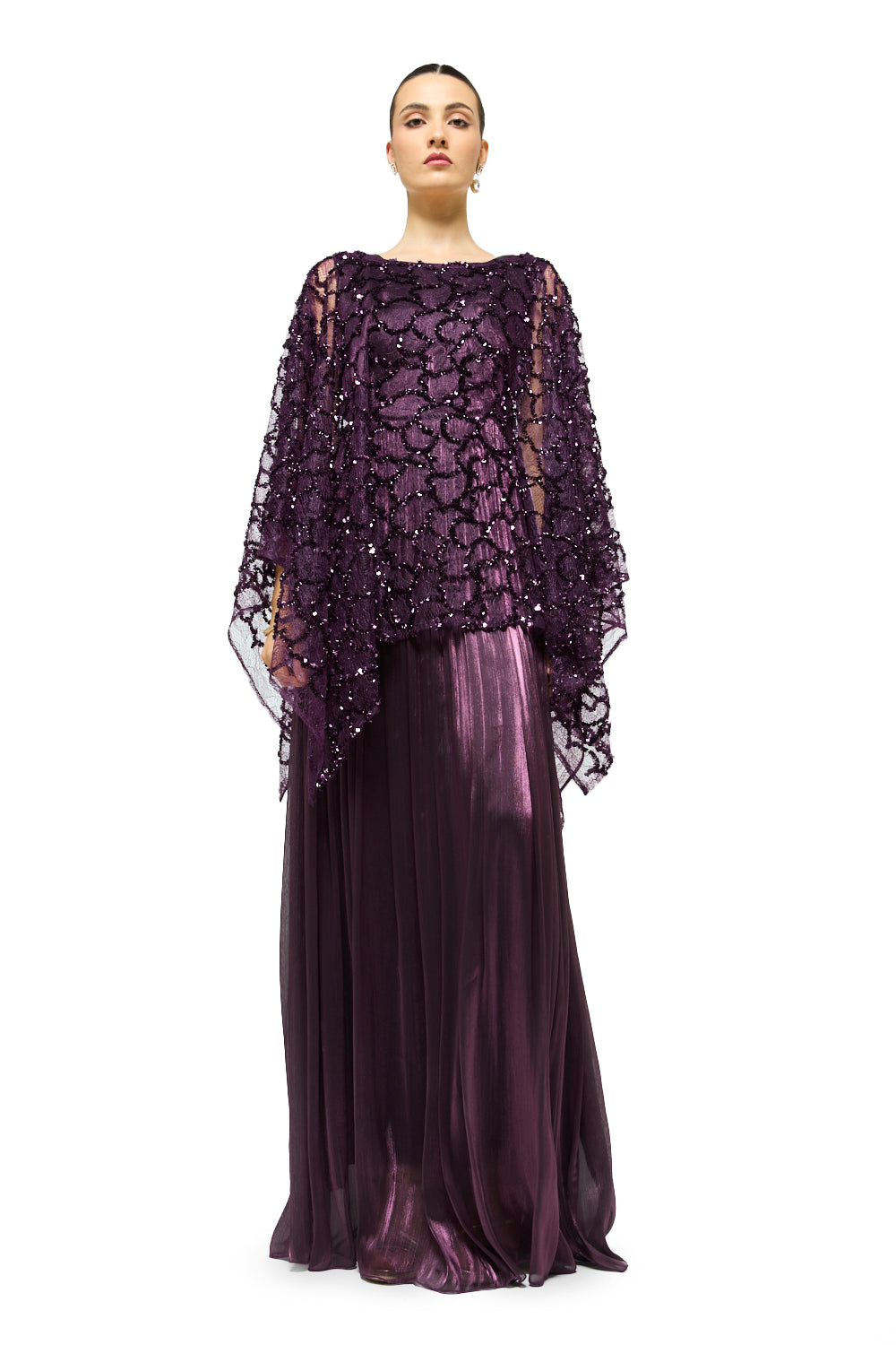 Ethereal Lace Overlay Gown