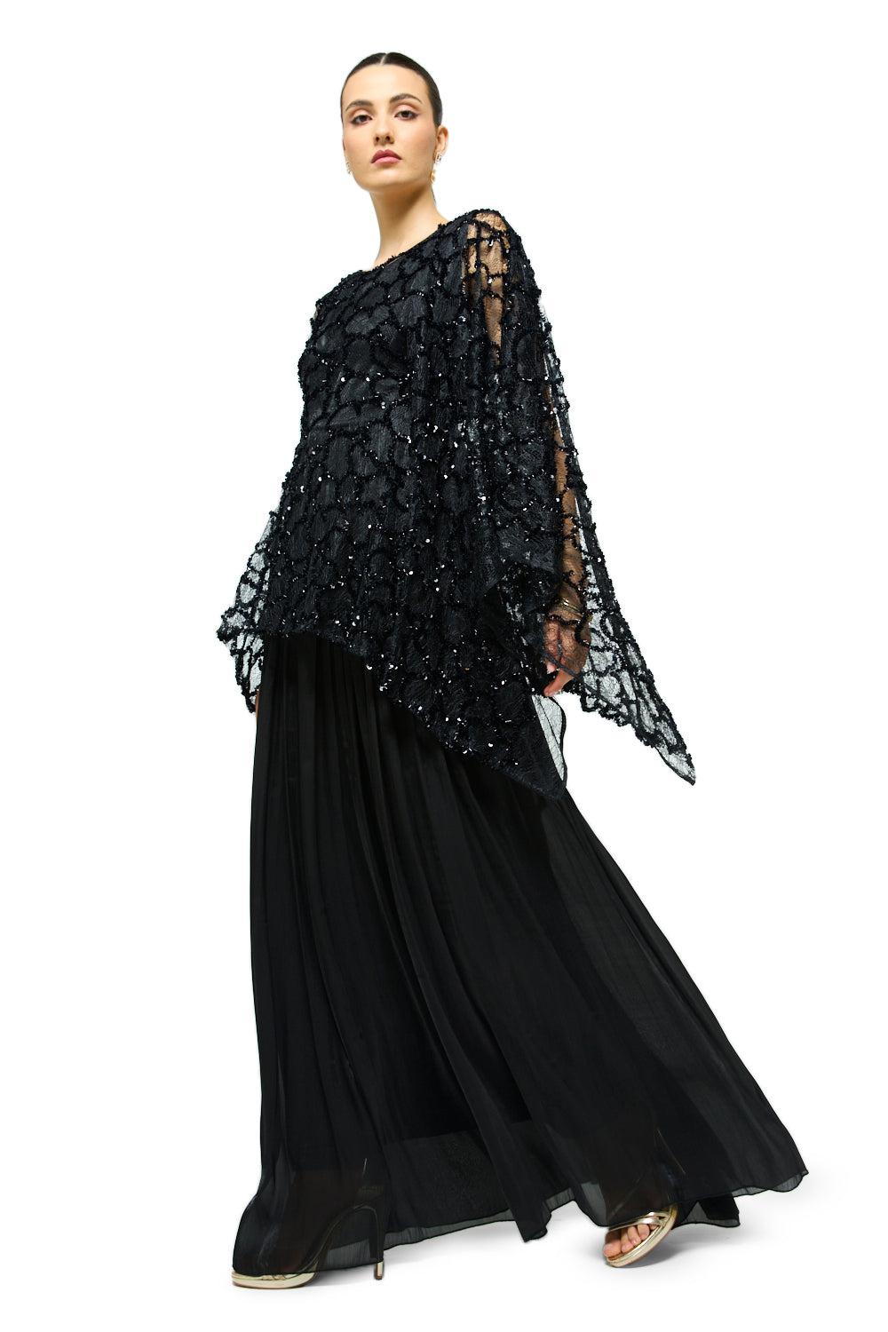Ethereal Lace Overlay Gown
