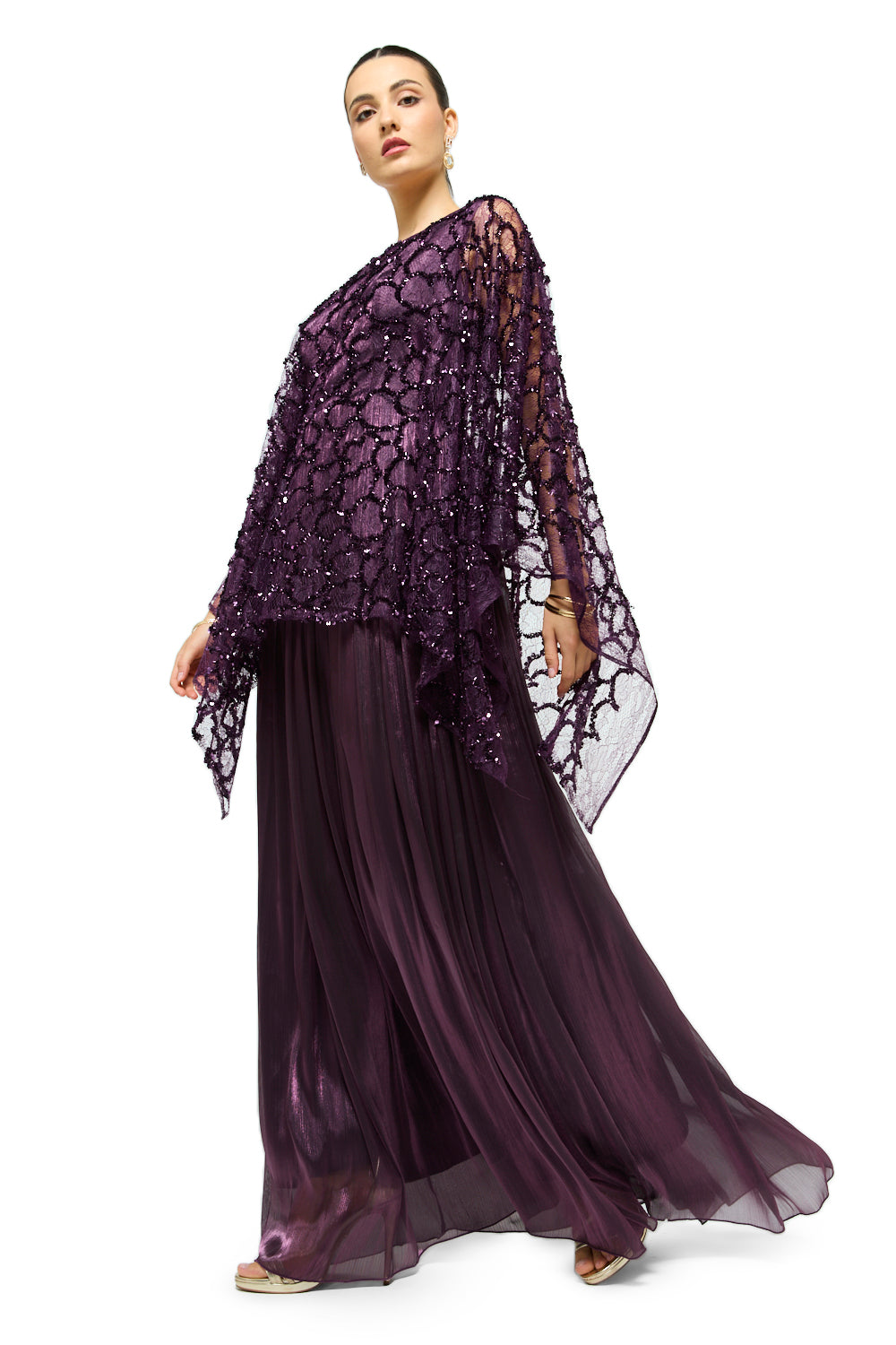 Ethereal Lace Overlay Gown