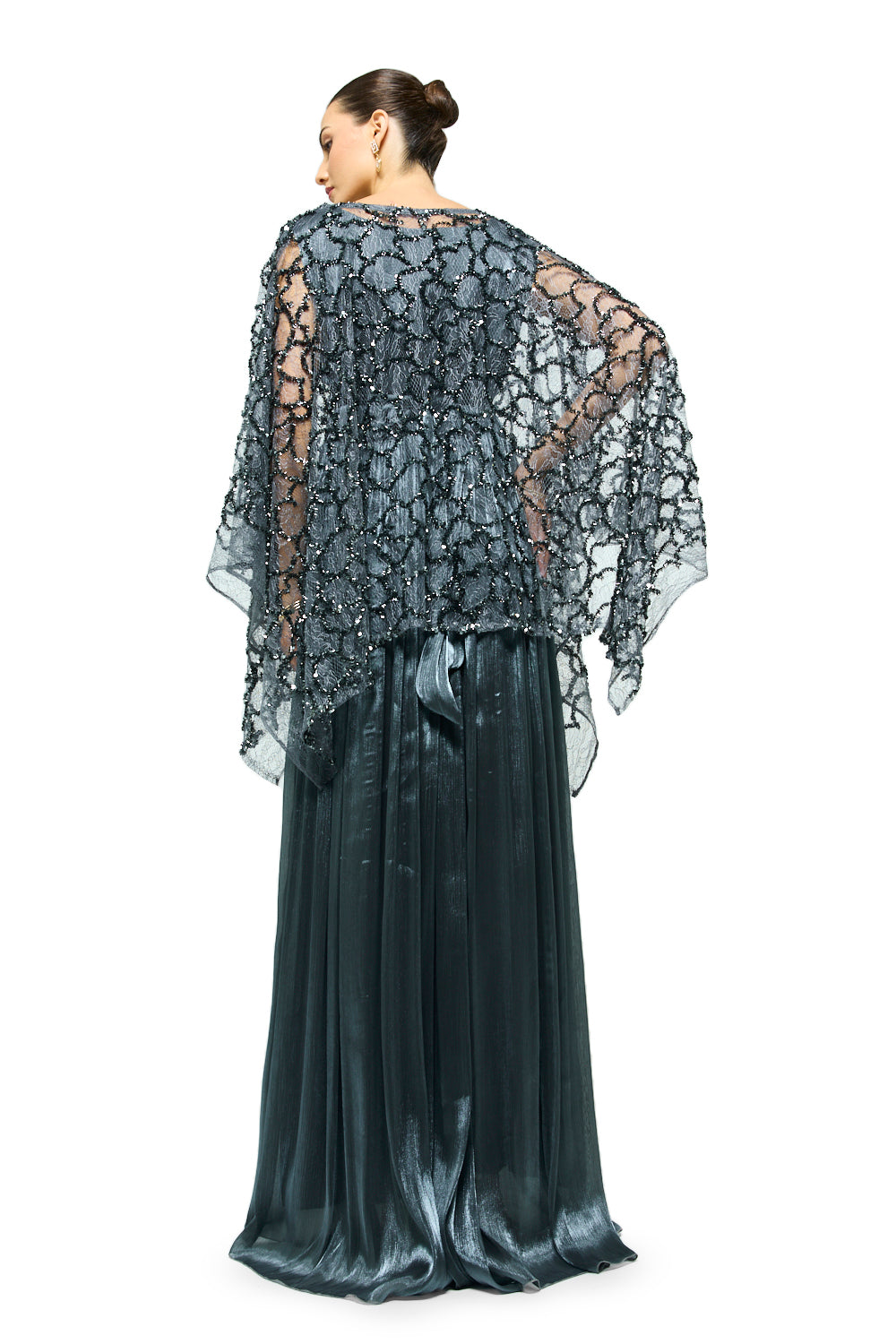 Ethereal Lace Overlay Gown