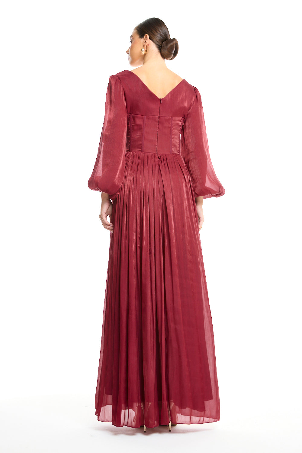 Ethereal Lace-Up Corsetry  Maxi Gown