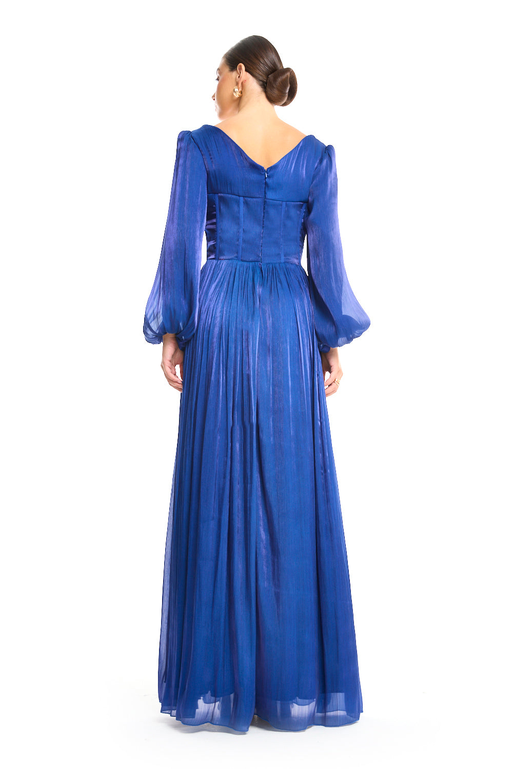 Ethereal Lace-Up Corsetry  Maxi Gown