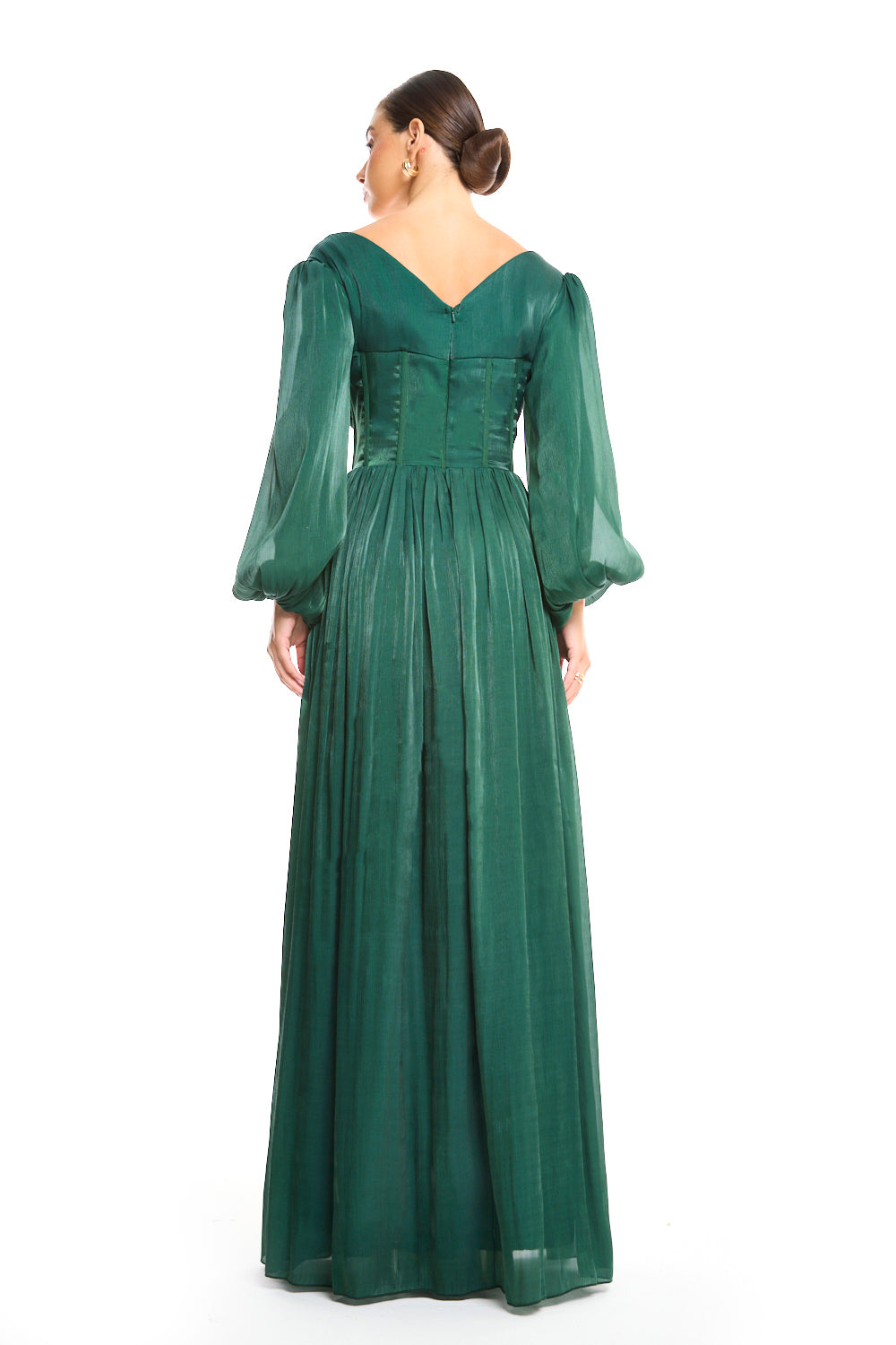 Ethereal Lace-Up Corsetry  Maxi Gown