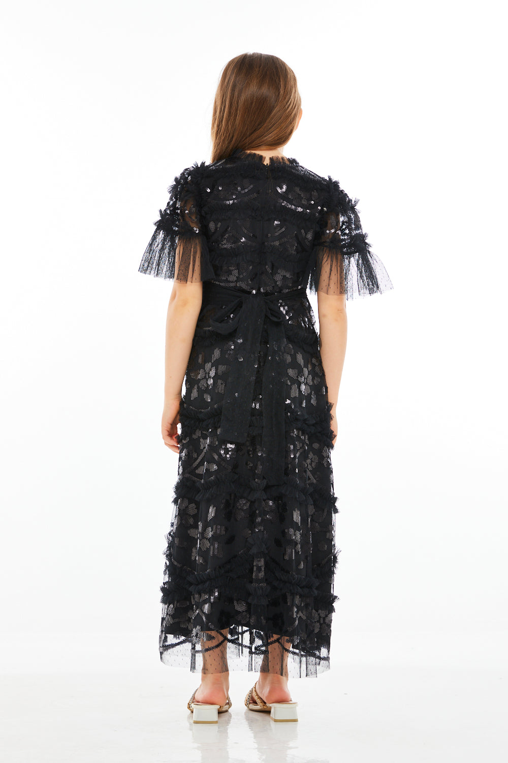 Tiered Sequin Tulle Dress