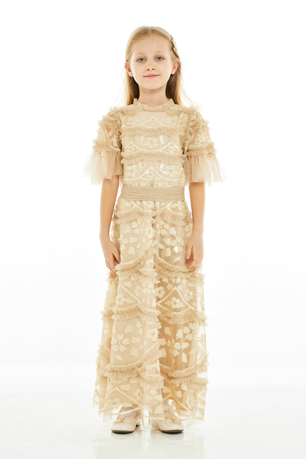 Tiered Sequin Tulle Dress