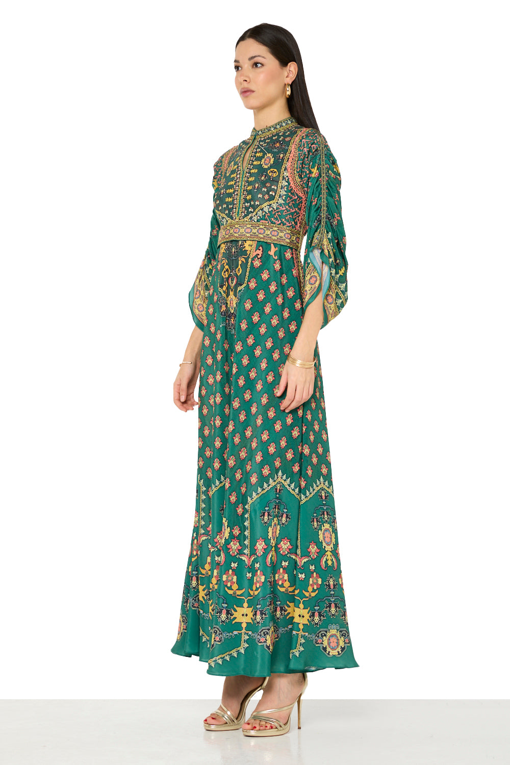 Traditional Falk Motif Maxi Dress