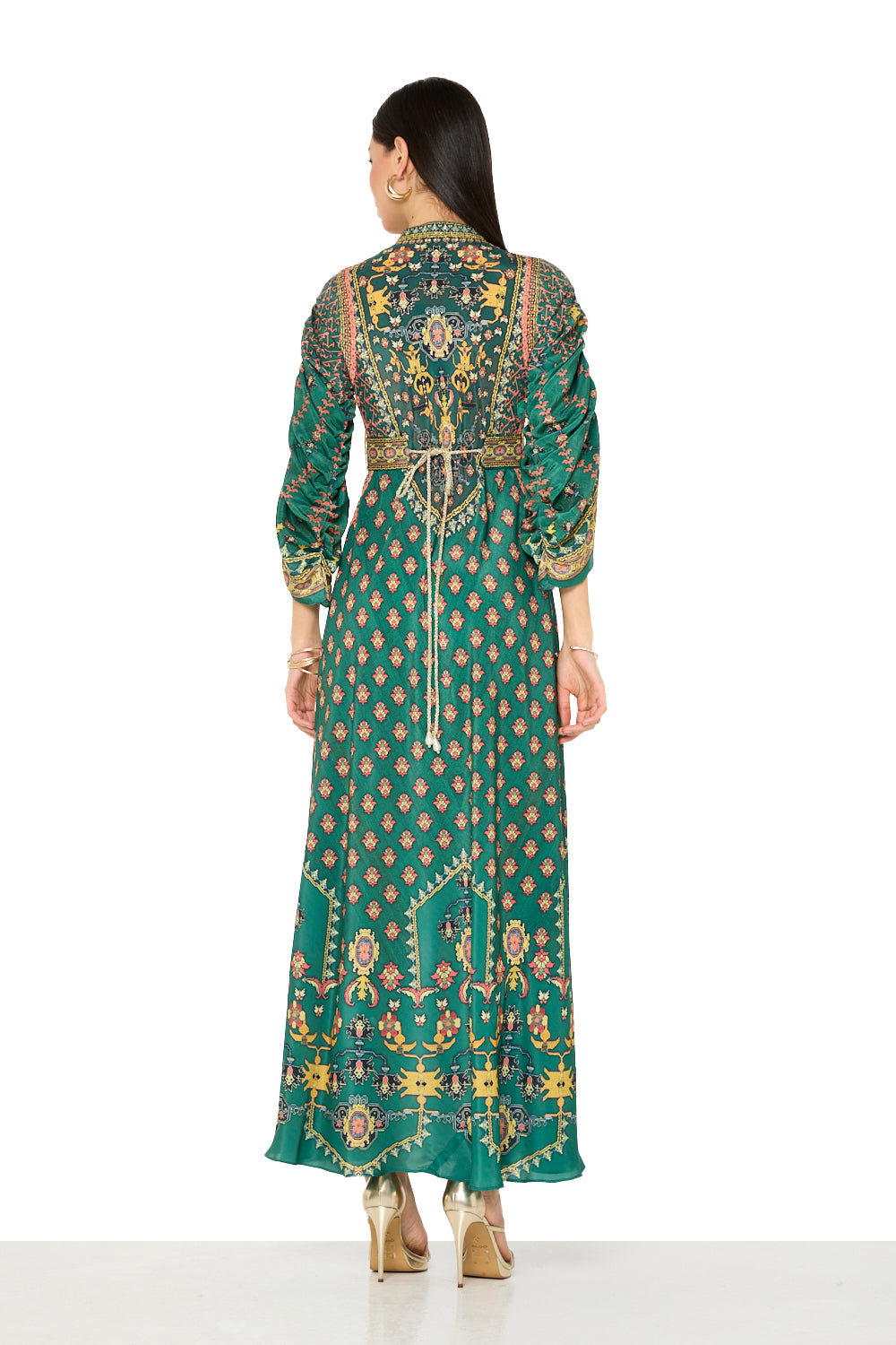 Traditional Falk Motif Maxi Dress