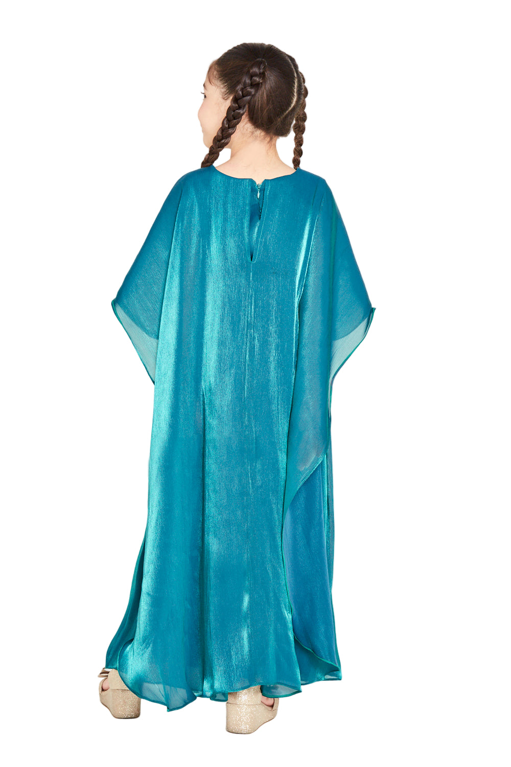 Sheer Overlay Party Gown