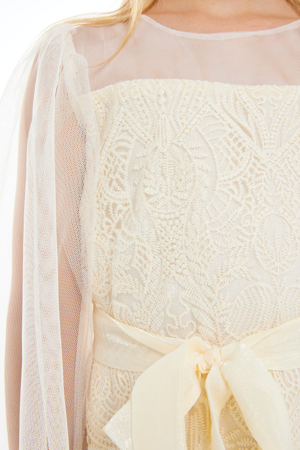 Sheer Cape Lace Occasion Gown