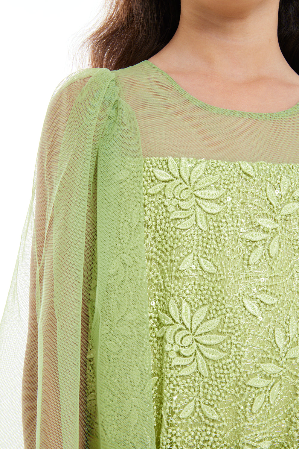 Sheer Cape Lace Occasion Gown
