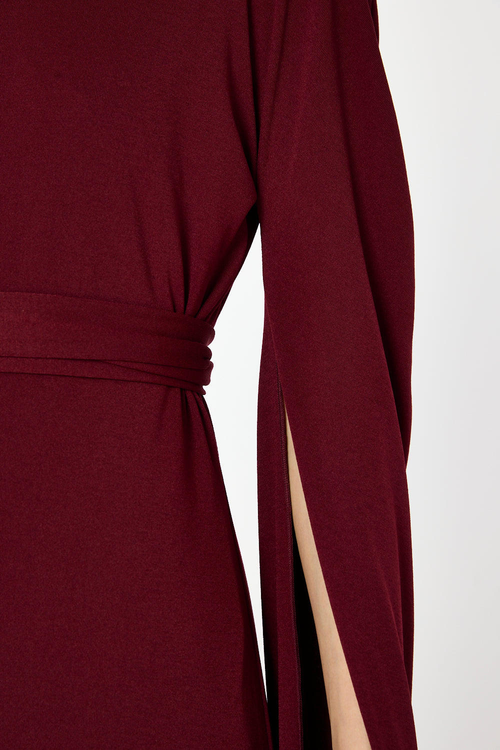 Draped Cape-Sleeve Maxi Gown