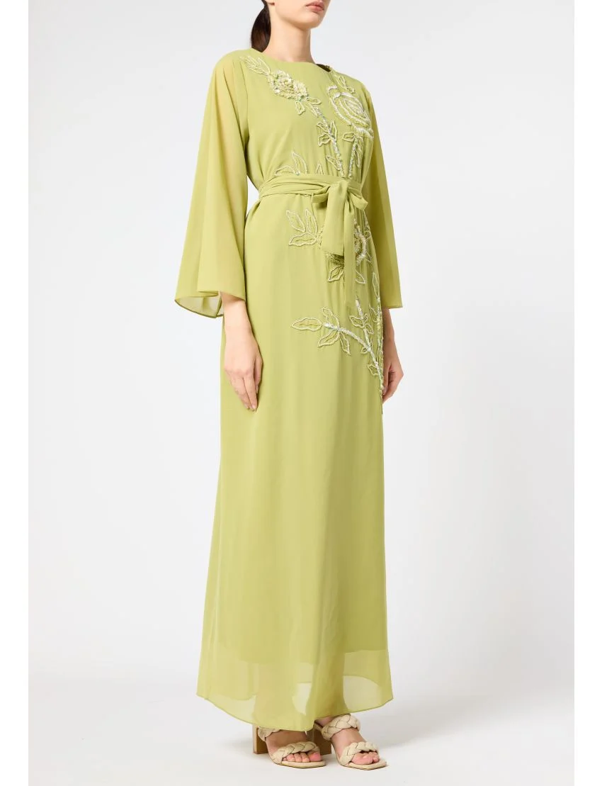 Delicate Blossom Embroidered Dress