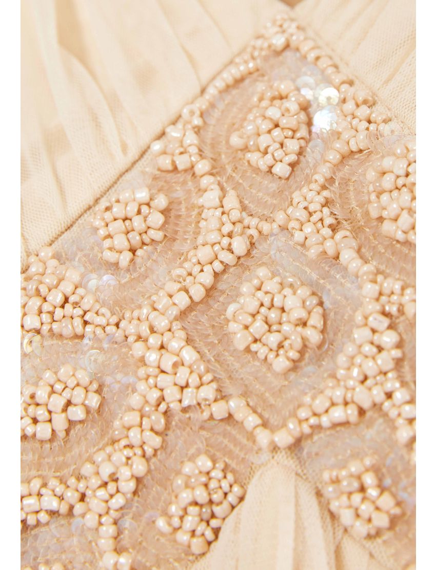 Ethereal Cape Pleated Gown