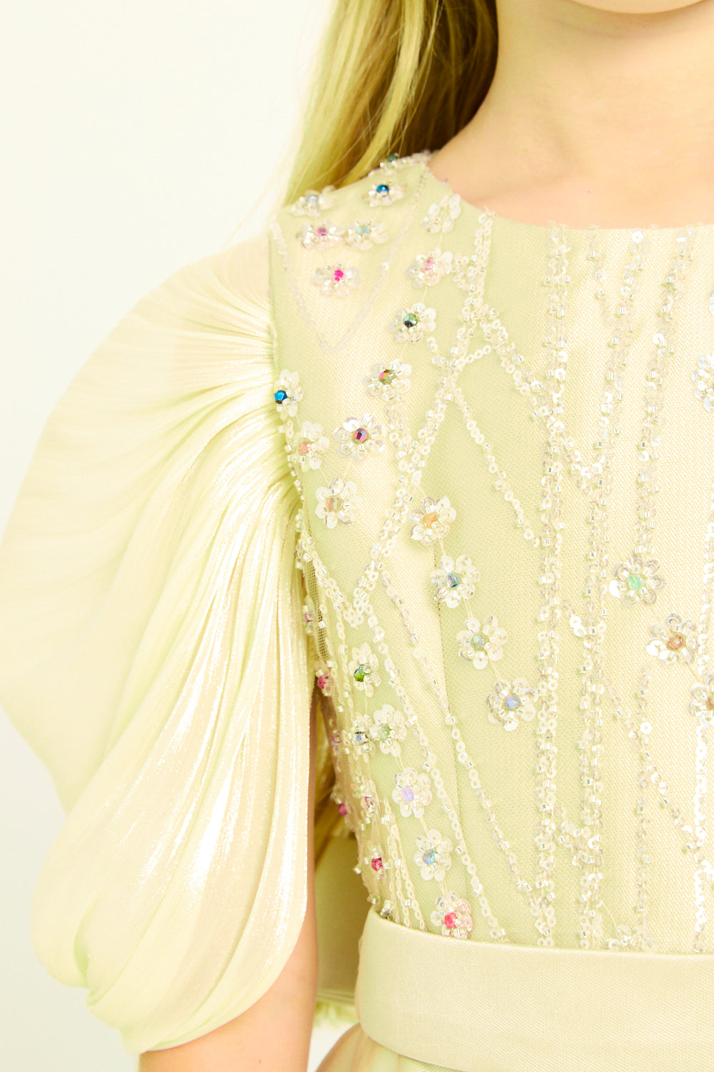 Embellished Bodice High-Low Dress