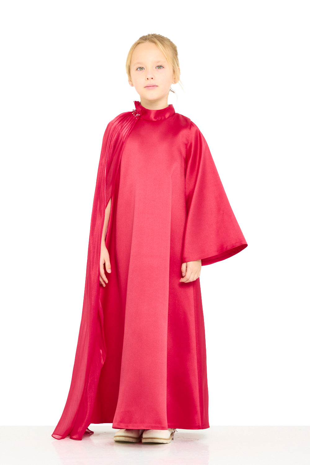 Cape Drape Column Dress