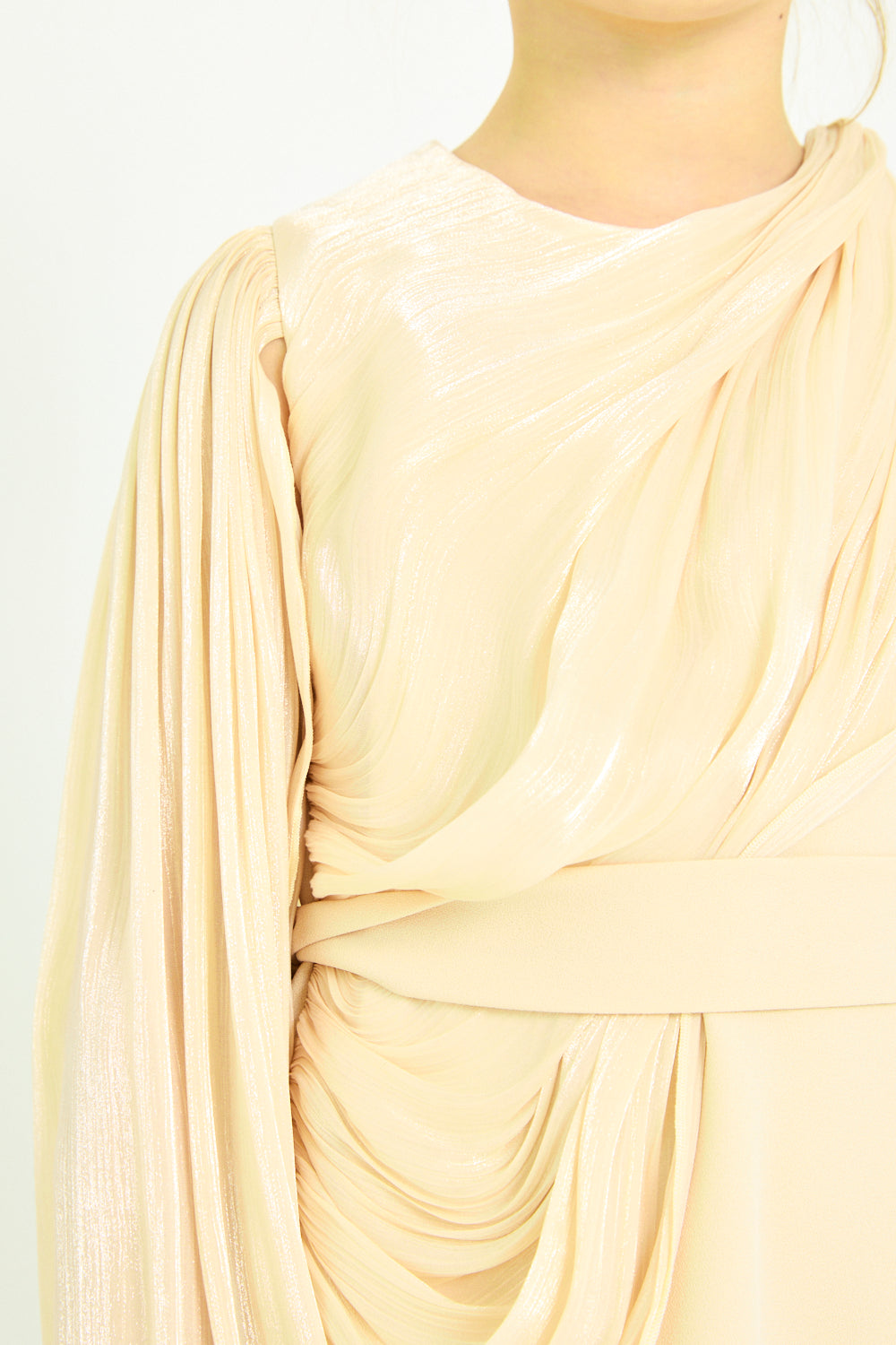 Draped Cape Sleeve Dress
