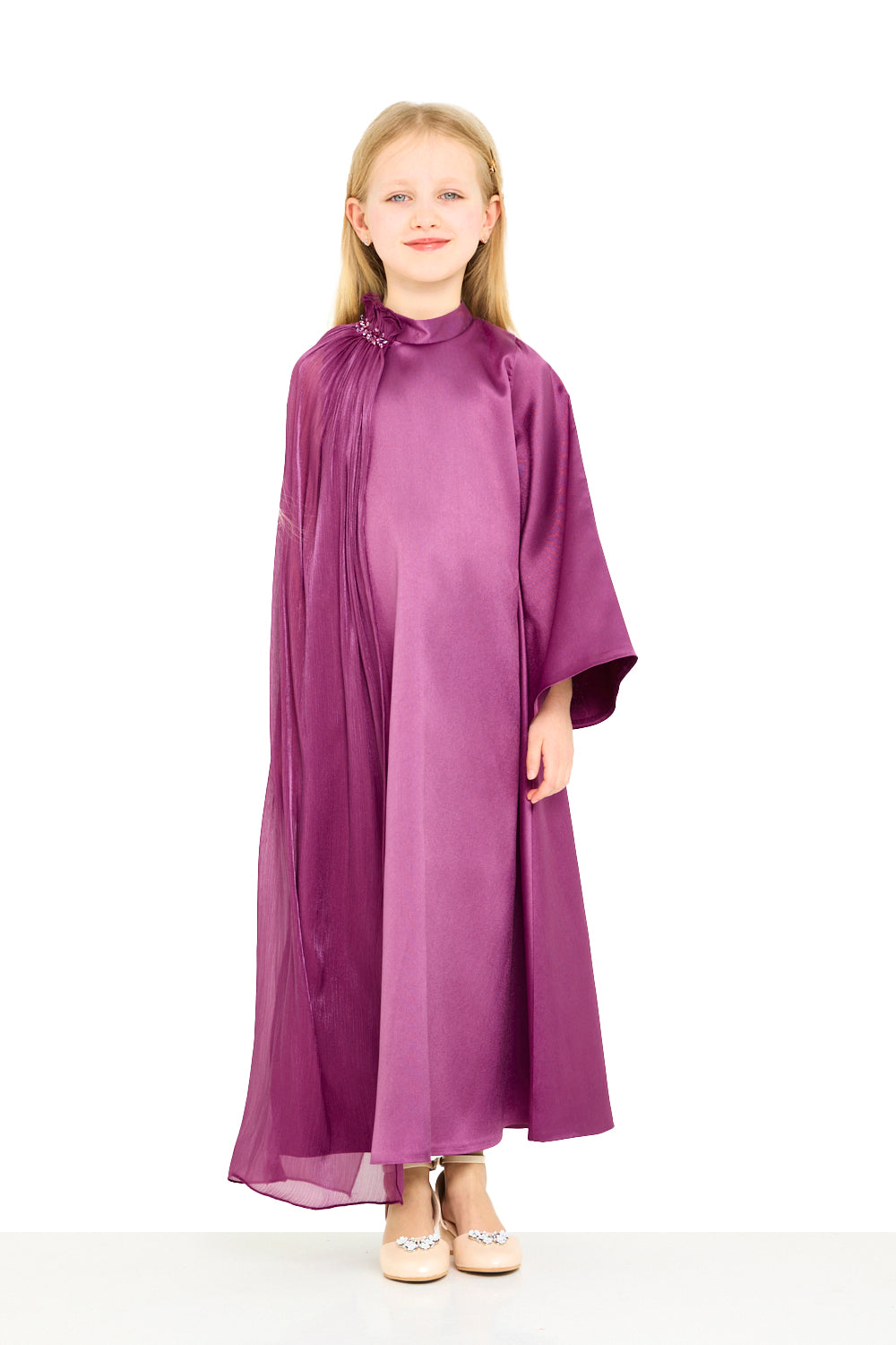Cape Drape Column Dress