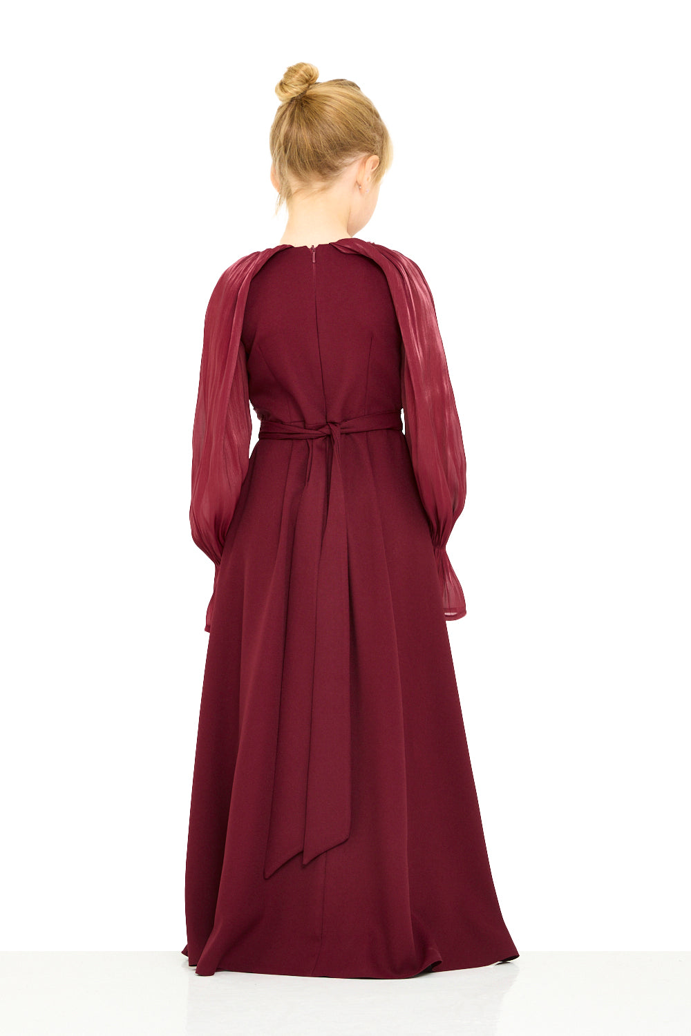 Pleated Overlay Sleeve Dress