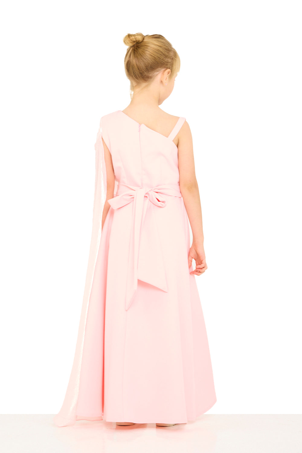 Asymmetric Draped Shoulder Dress