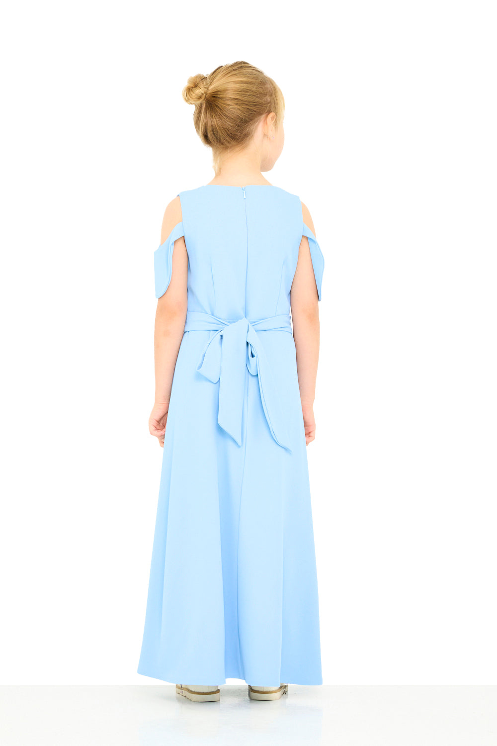 Floral Appliqué Shoulder Dress