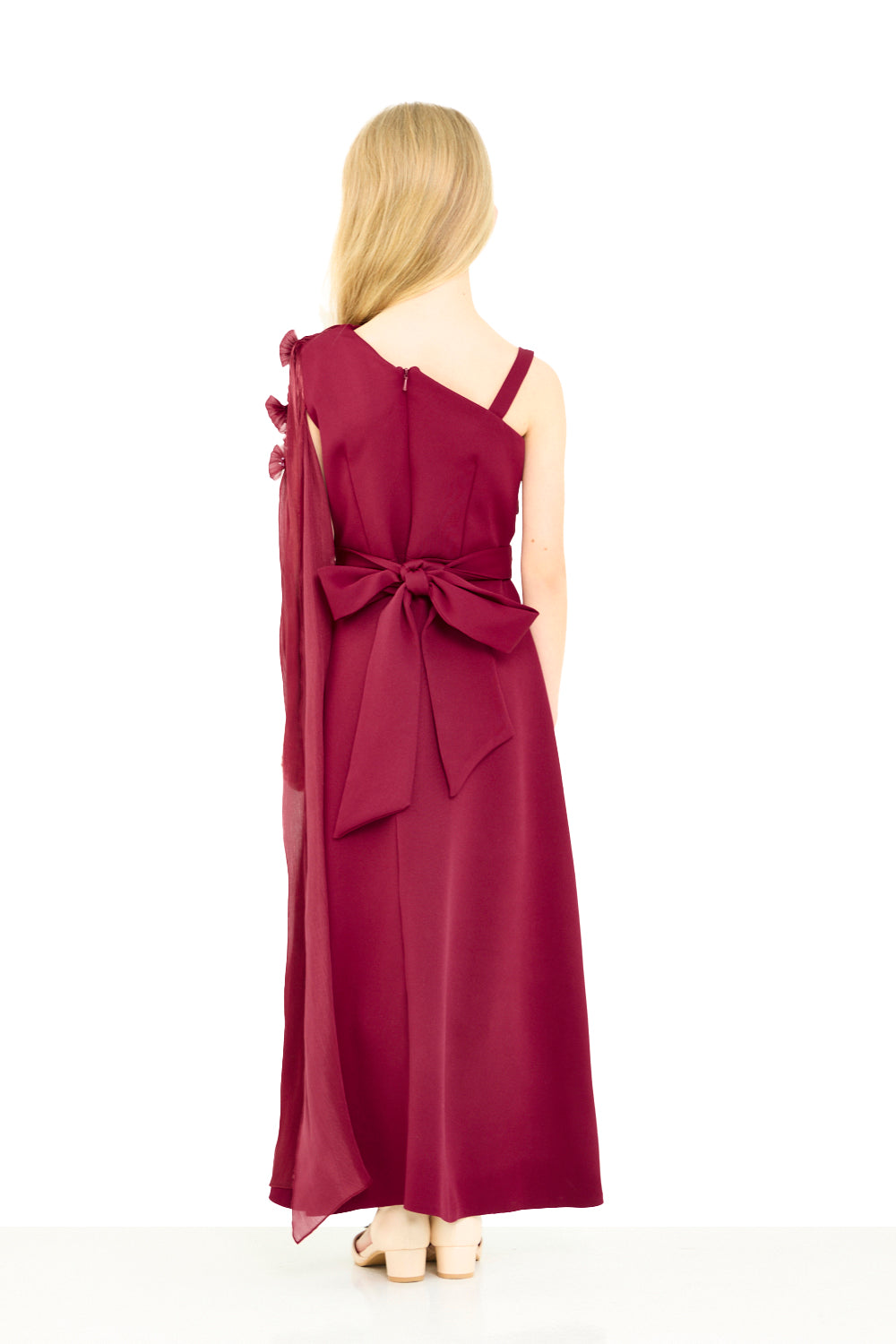 Asymmetric Draped Shoulder Dress