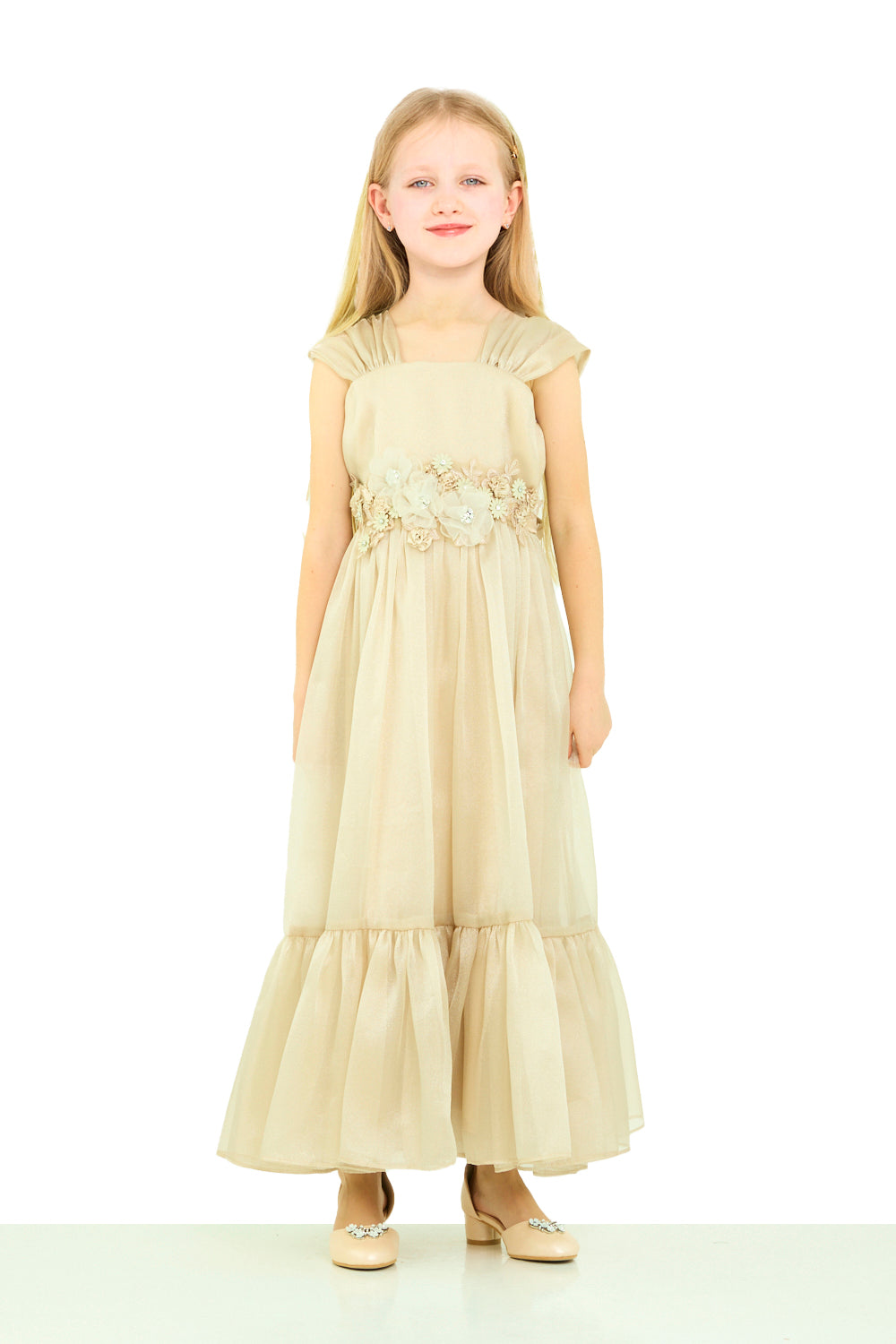 Floral Waist Tiered Dress