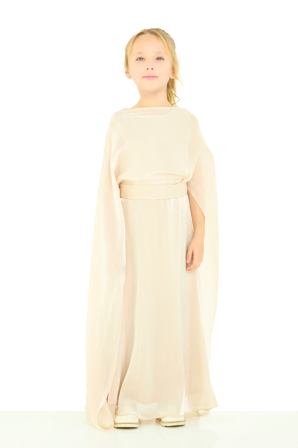 Cape Sleeve Flow Dress