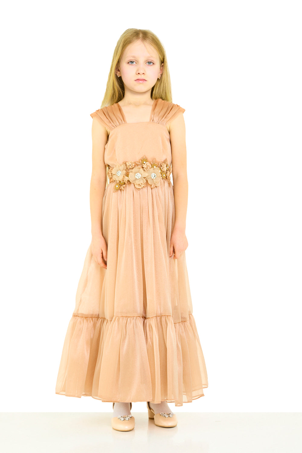 Floral Waist Tiered Dress