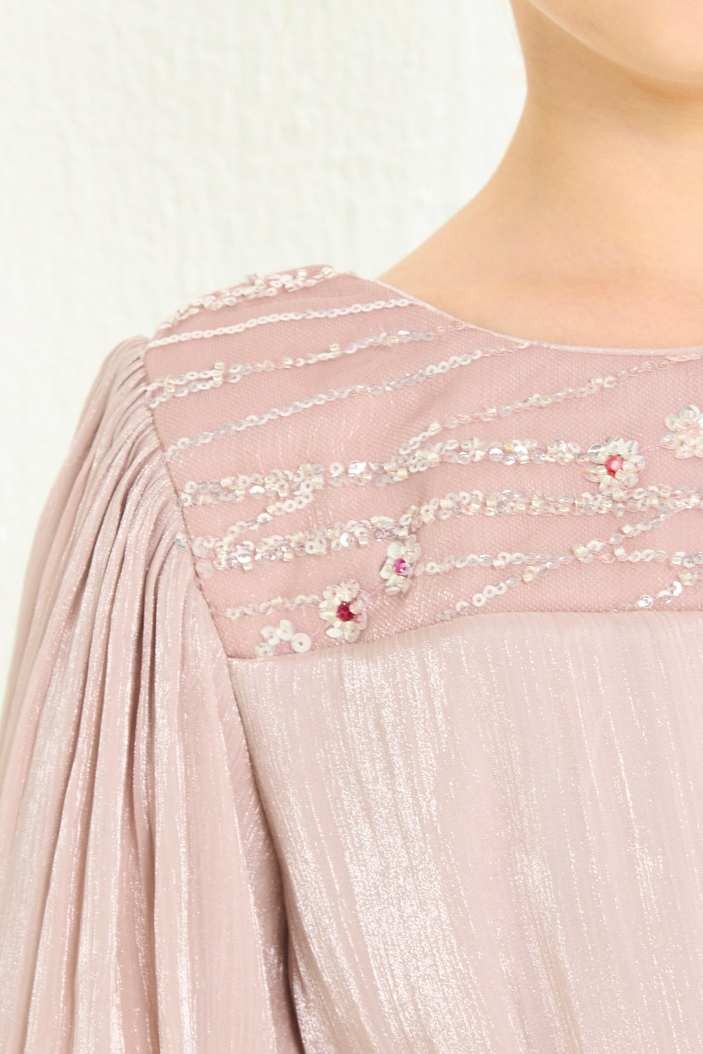 Embellished Yoke Flow Dress