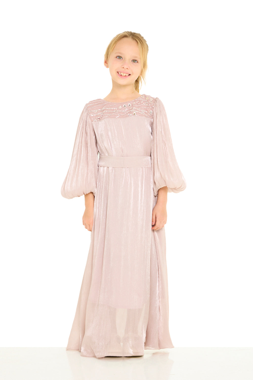 Embellished Yoke Flow Dress