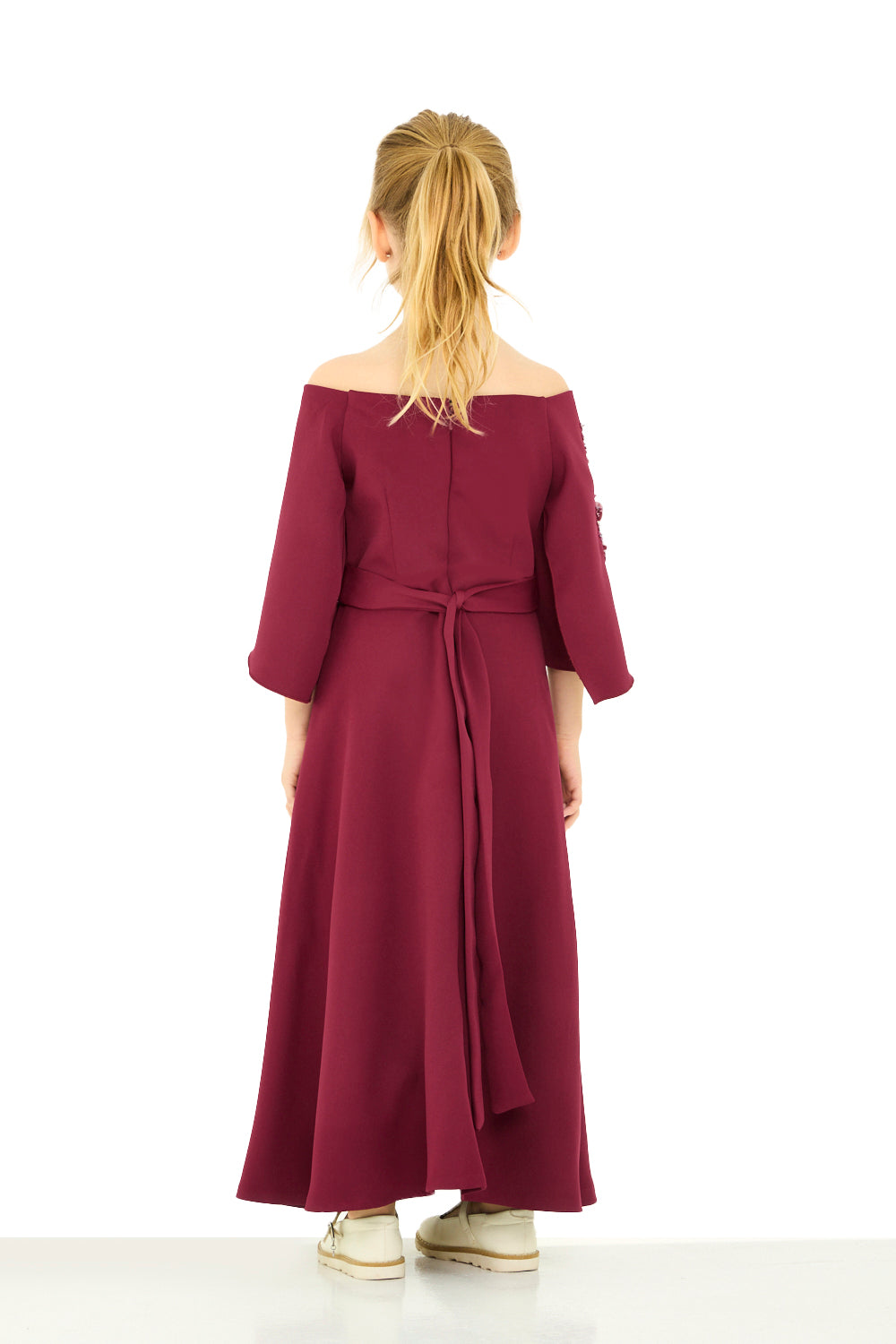 Embellished Cape Panel Dress