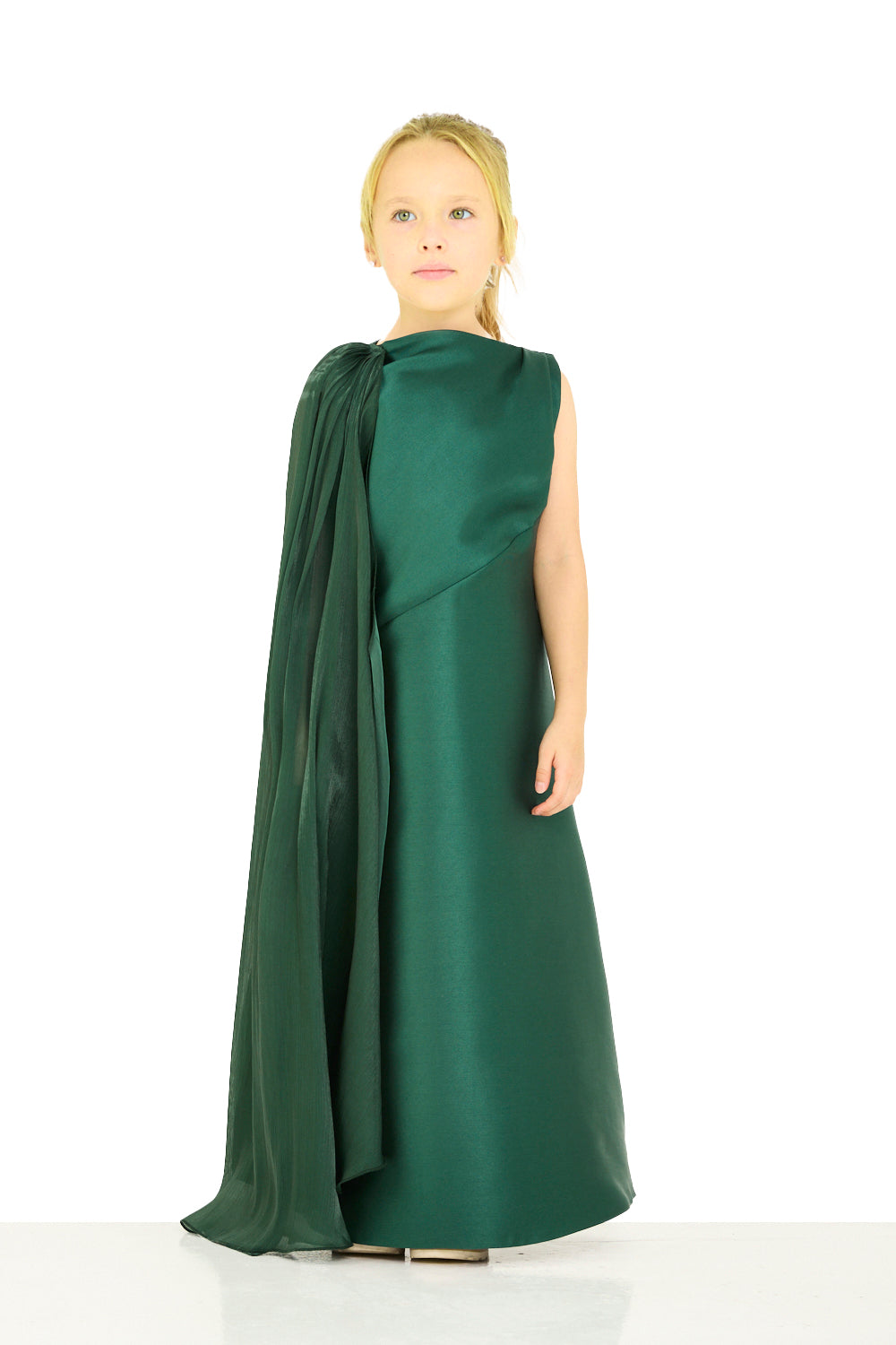 One Shoulder Drape Panel Dress