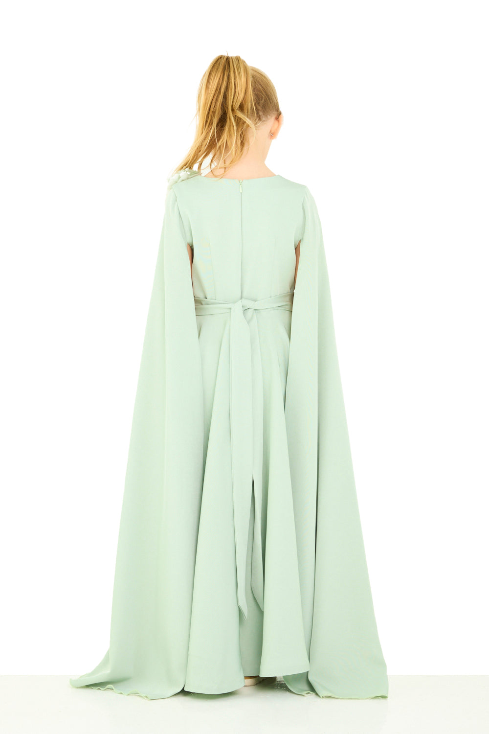 Floral Shoulder Cape Dress