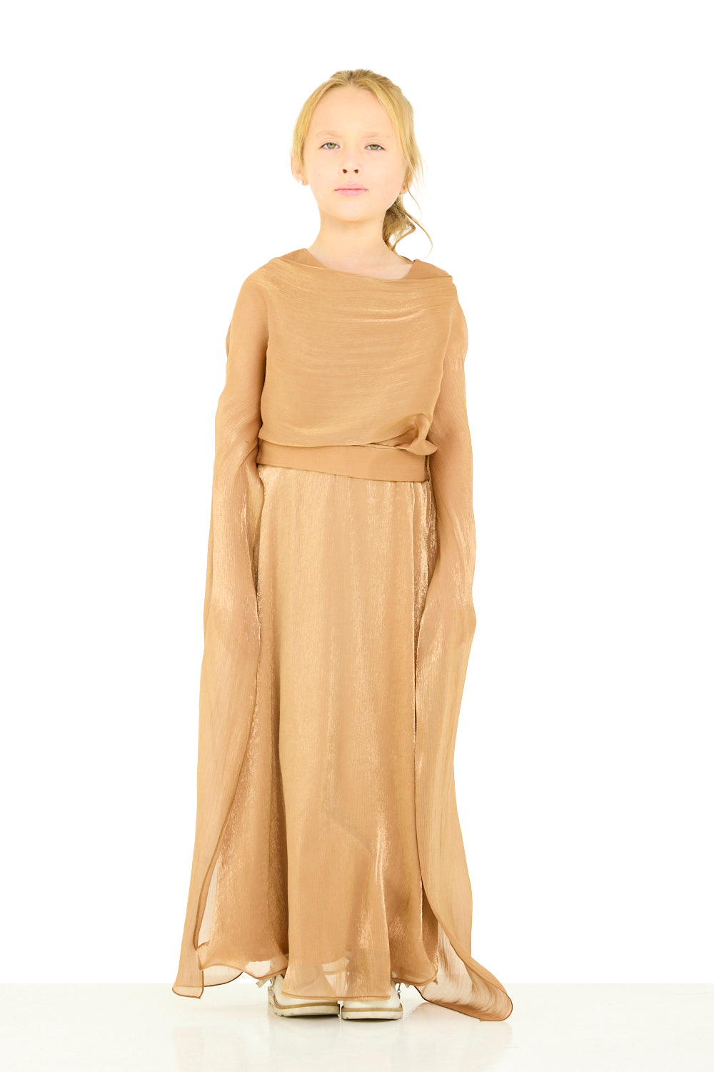 Cape Sleeve Flow Dress