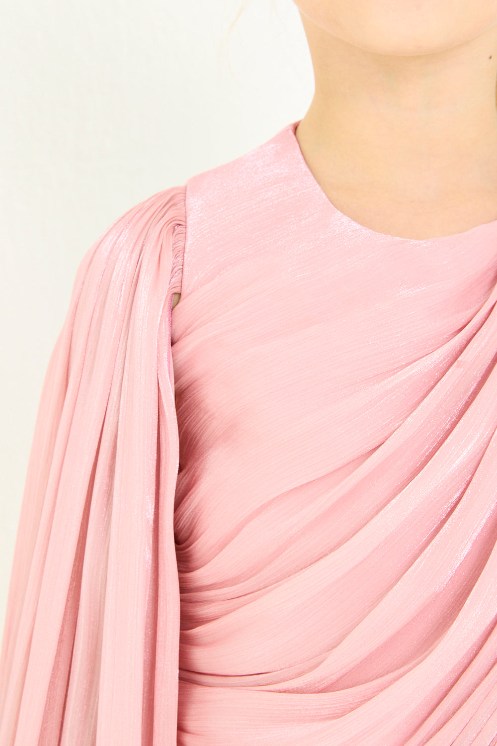Draped Cape Sleeve Dress