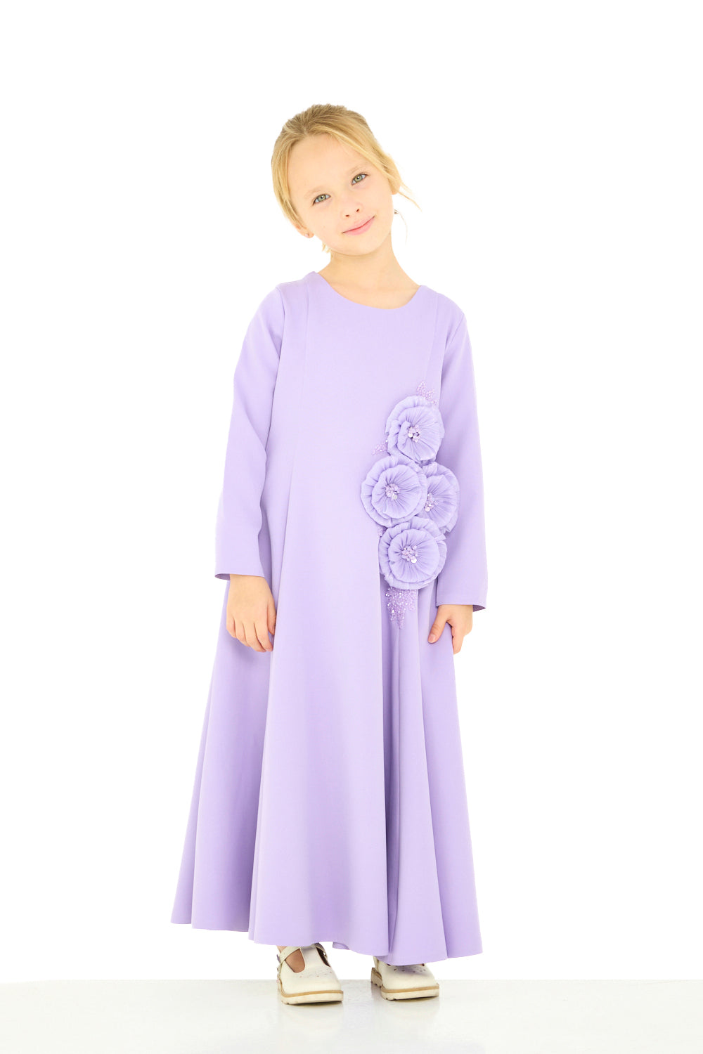 Floral Cluster Panel Dress