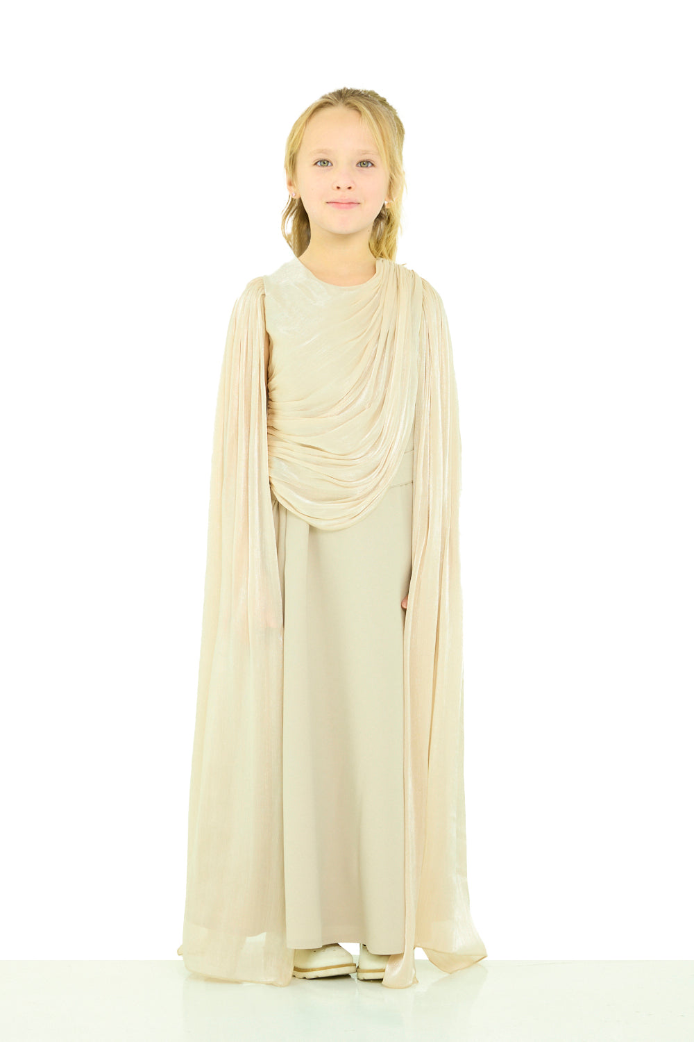 Draped Cape Sleeve Dress