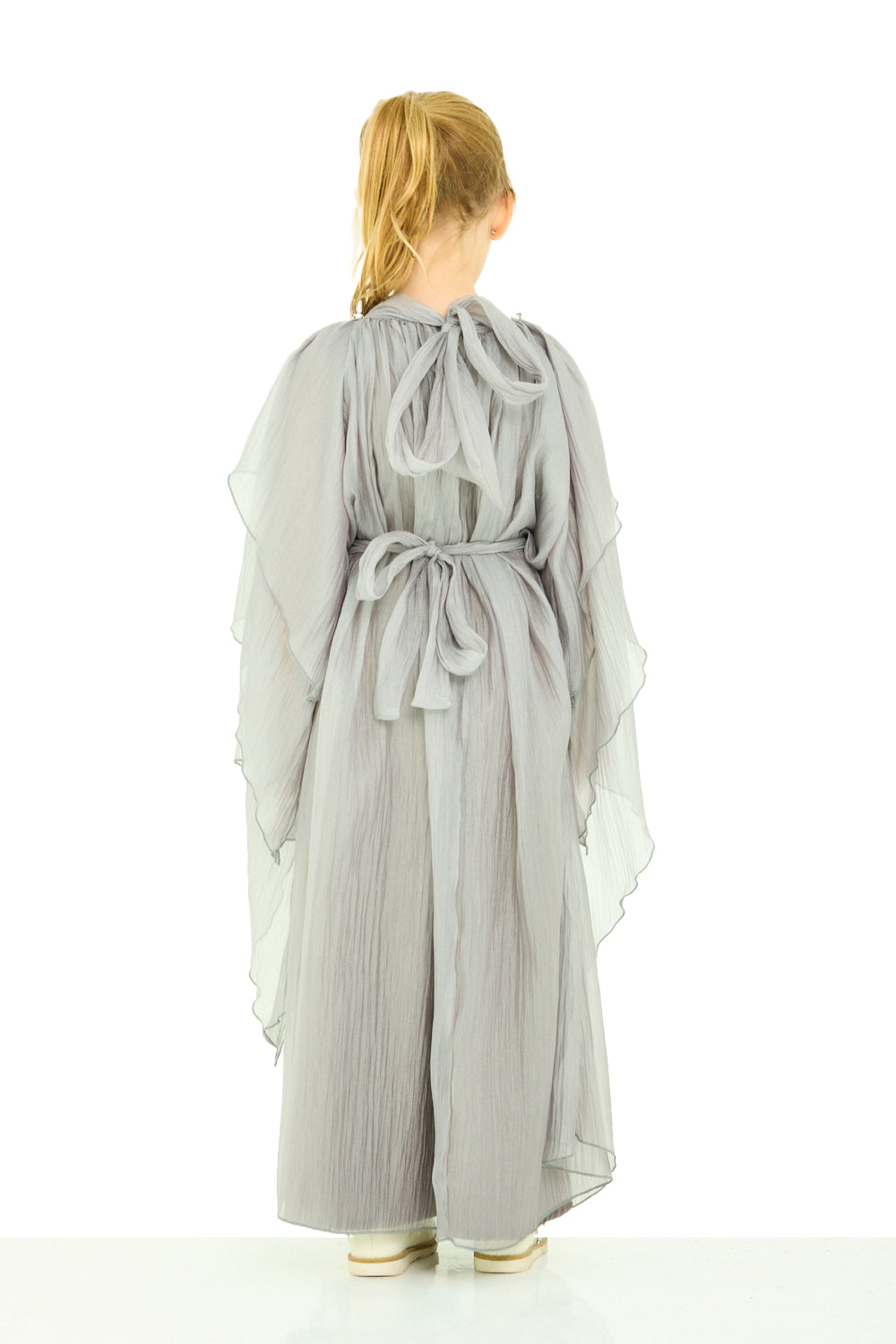 Tiered Ruffle Cape Dress