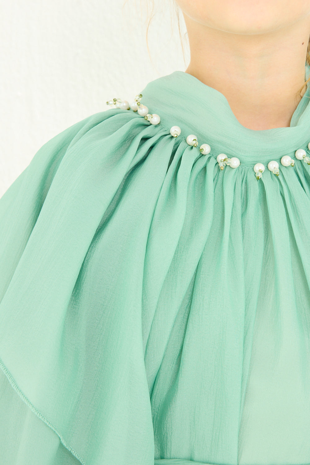 Tiered Ruffle Cape Dress