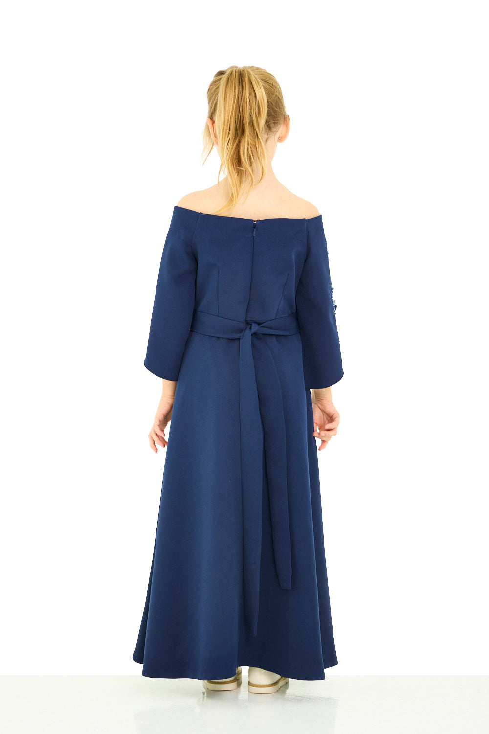 Embellished Cape Panel Dress