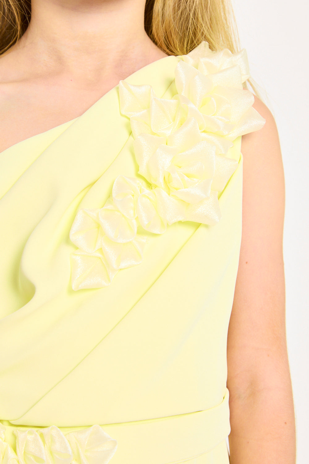 Asymmetric Floral One-Shoulder Dress