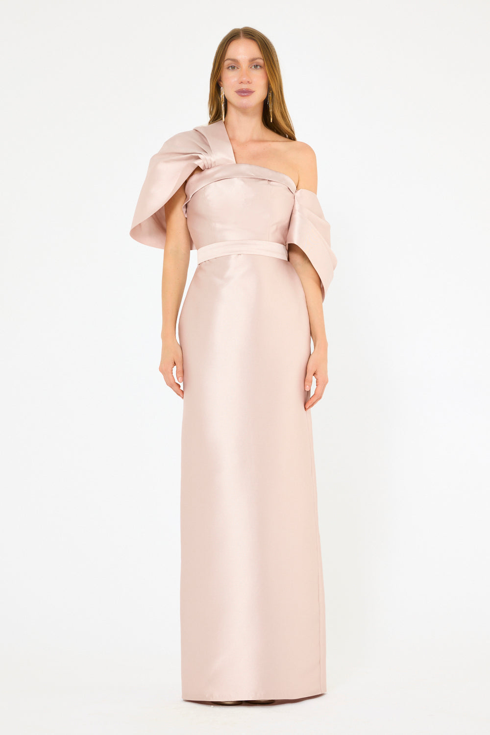 Sculpted One-Shoulder Gown