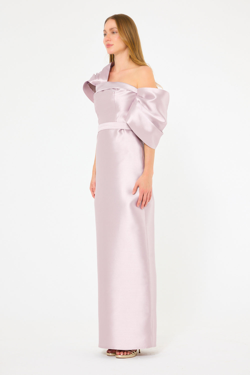 Sculpted One-Shoulder Gown
